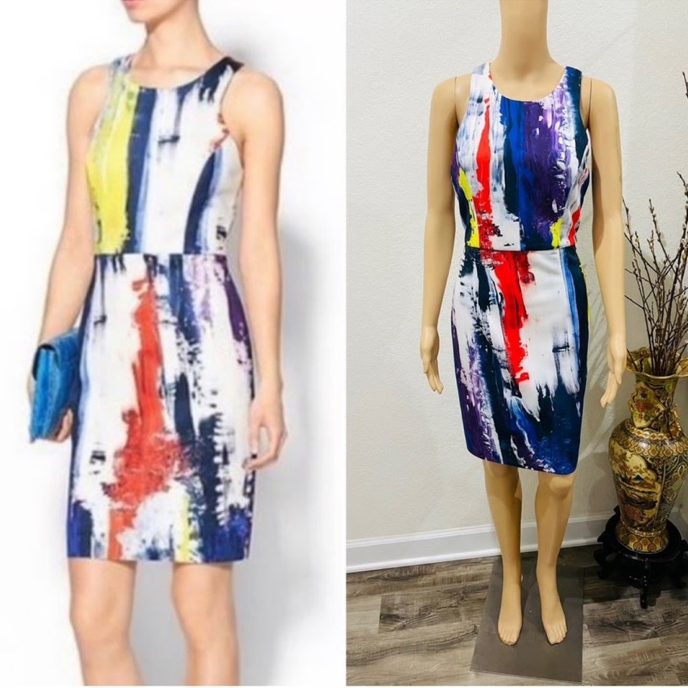Milly Multicolor Abstract Dress 8